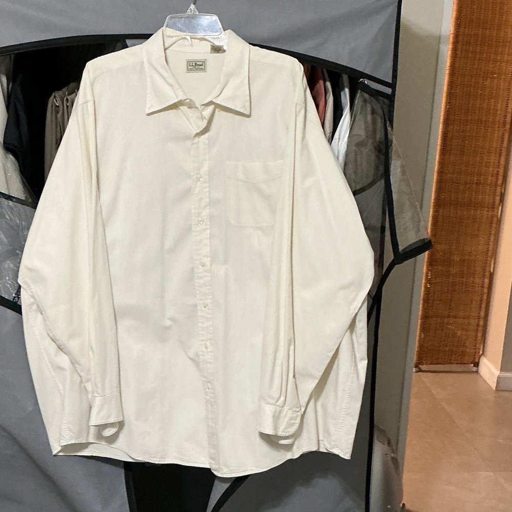 L.L. Bean Cream Button-Up Shirt